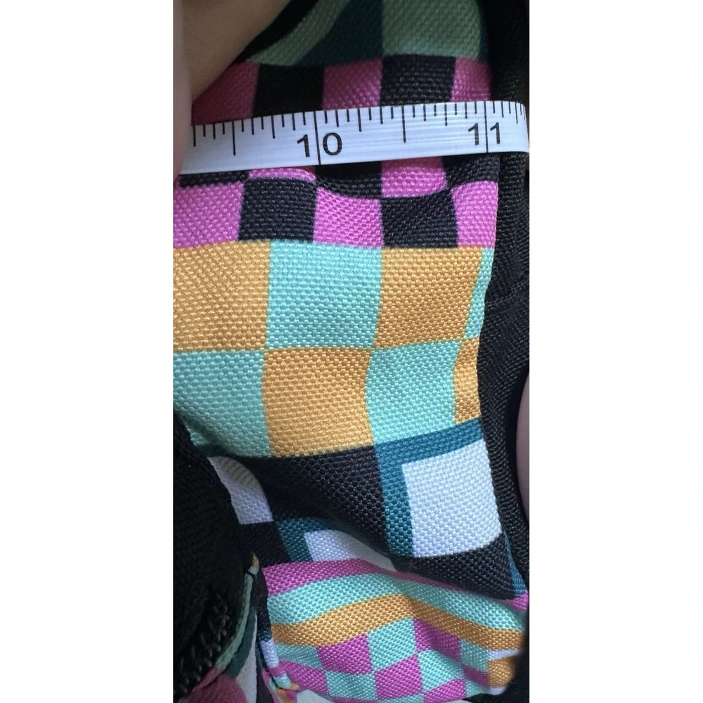 UGG Colorful Canvas Backpack Multicolor Checkered Geometric Design 13
